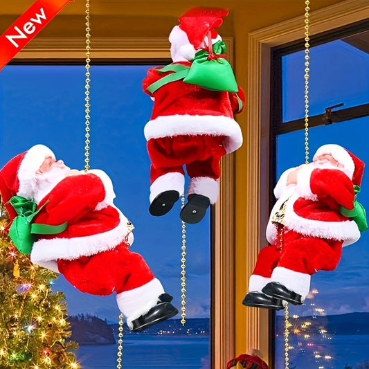 Climbing Santa Ornament