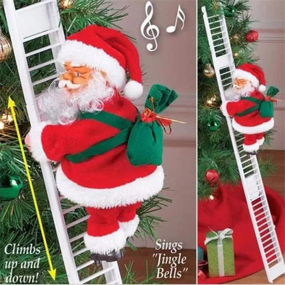 Climbing Santa Ornament