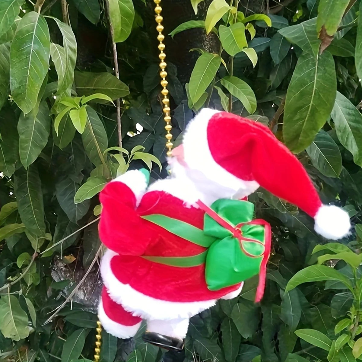 Climbing Santa Ornament