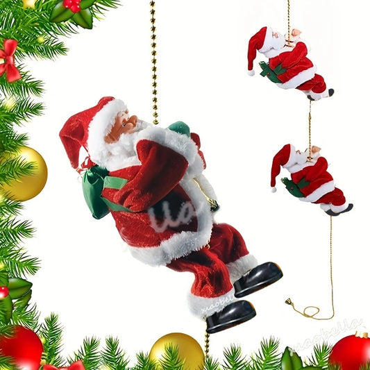 Climbing Santa Ornament